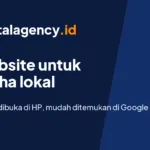 Ilustrasi layanan pembuatan website untuk usaha lokal. (Gambar: digitalagency.id)