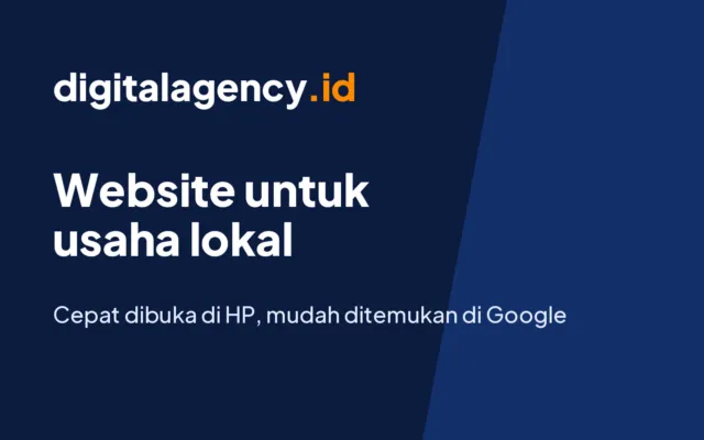 Ilustrasi layanan pembuatan website untuk usaha lokal. (Gambar: digitalagency.id)
